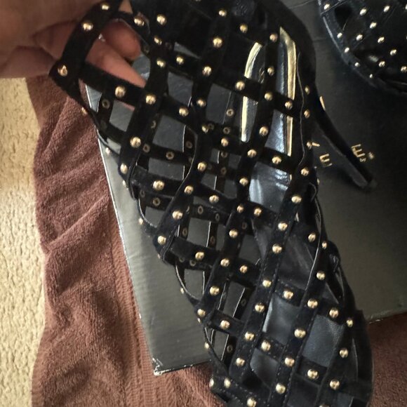 Scene Black and Gold open-toe sandals - Picture 5 of 7